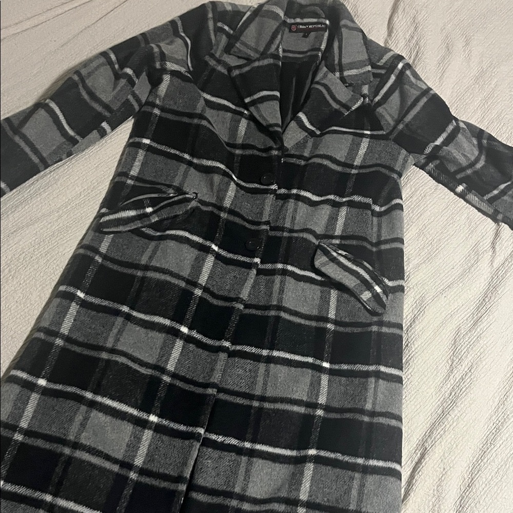Urban Republic Charcoal and Black Checkered Jacket